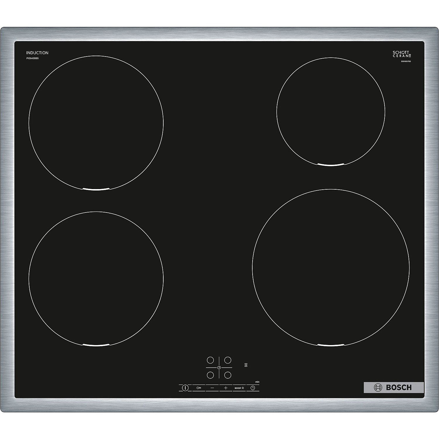 Bosch induktionshäll pie645bb5e induktionshäll 60 cm touchselect