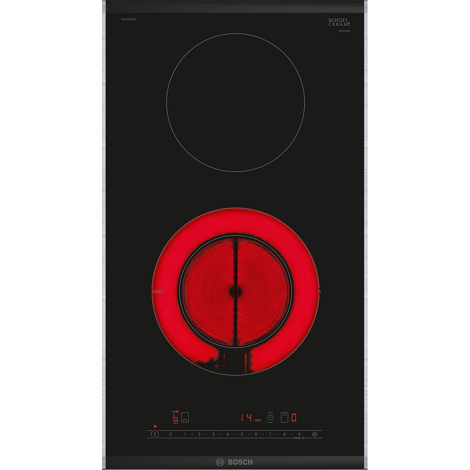 Bosch glaskeramikhäll pkf375fp2e dominohäll glaskeramik 30 cm
