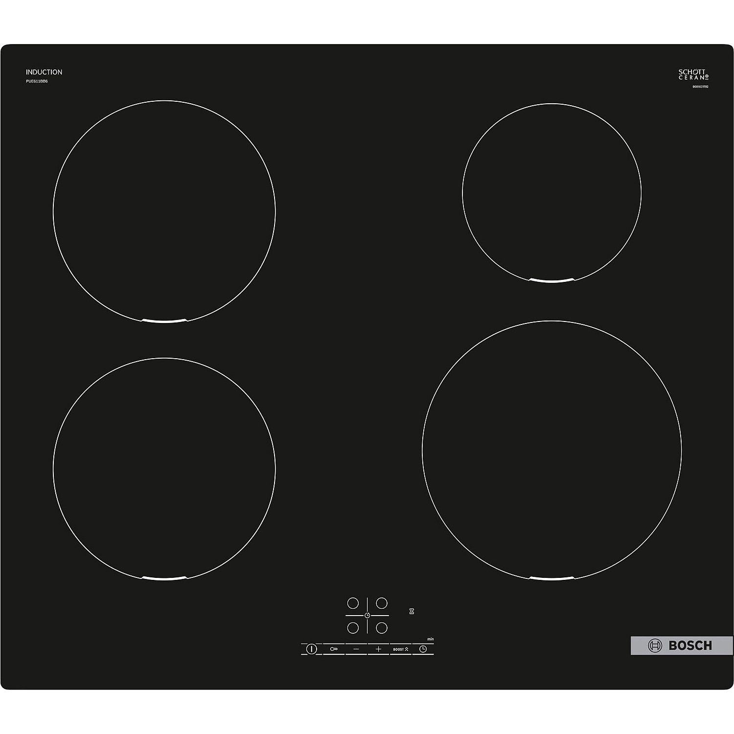 Bosch induktionshäll pue611bb6e induktionshäll 60 cm touchselect
