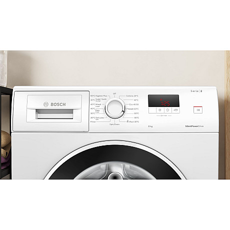 Bosch - WGE03400SN - Serie 2, 8 kg med SilentPowerDrive & SpeedPerfect