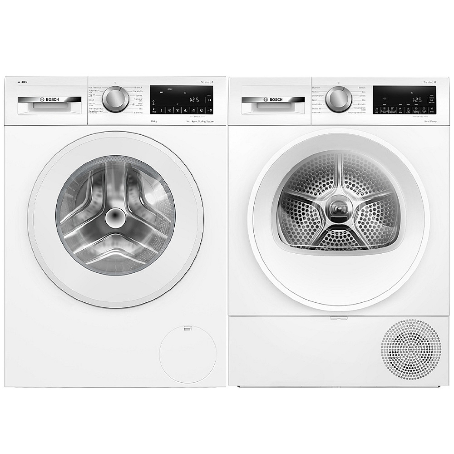 Bosch paket tv&auml;ttmaskin och torktumlare wgg254flsn-wqg2420asn - serie 6