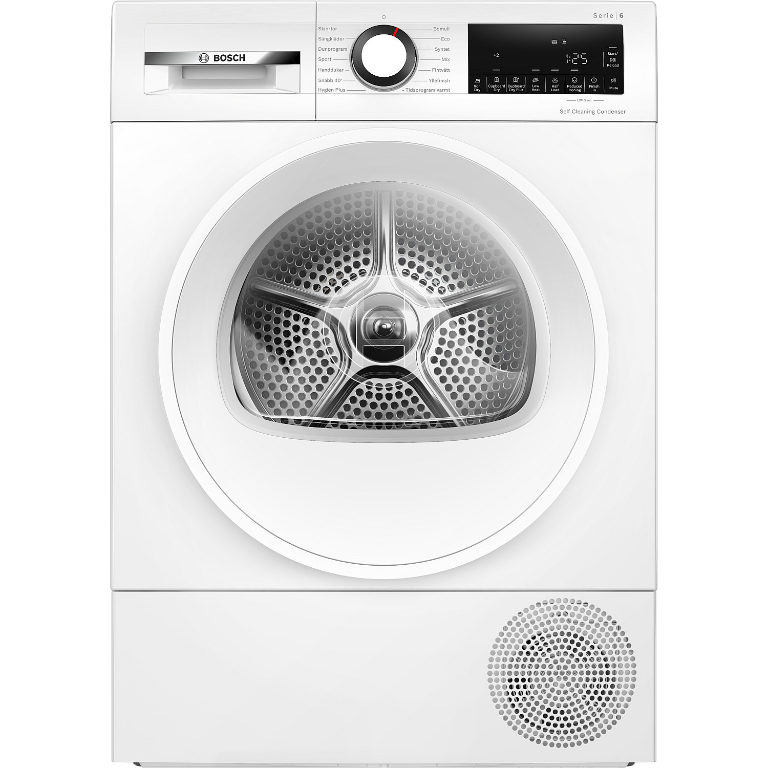 Bosch Serie 6 värmepumpstumlare, 9 kg, vit (WQG245DLSN)