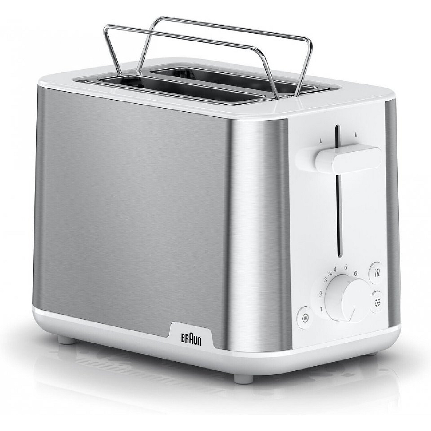 Braun brödrost ht1510wh purshine brödrost med integrerad bullhållare