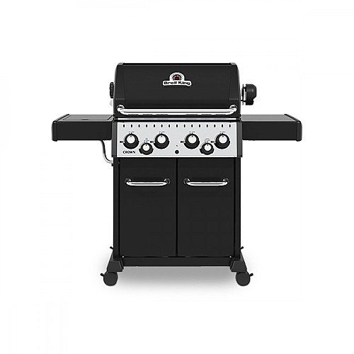 Broil King - Crown 490. Rostfri. 4+1 st brännare. Sidobord. Rotisseriset Premium