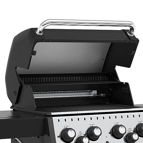 Broil King - Crown 490 Shadow - Gasolgrill med 4 brännare, sidobrännare och rotisseri