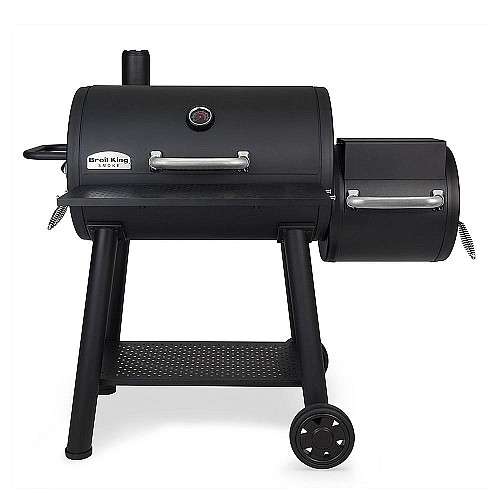 Broil king kolgrill offset smoker 500, dubbla ugnar, grilla och rök