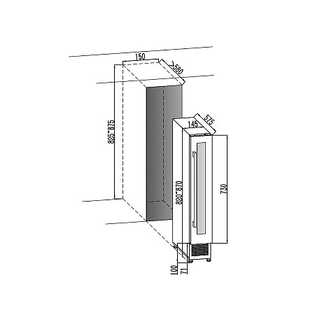 Cavin - Arctic Collection 15S - Kompakt vinkyl för 8 flaskor