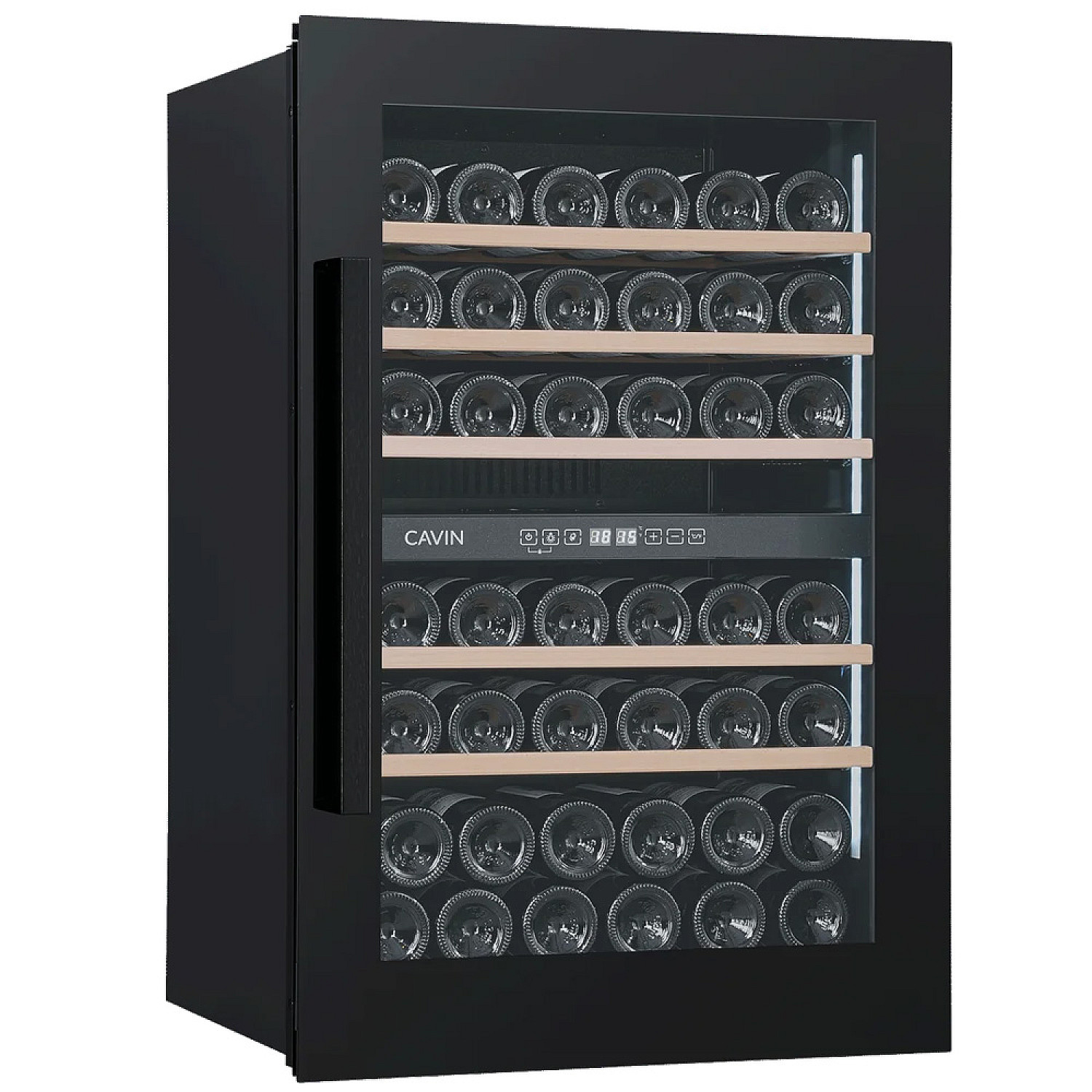 Cavin vinkyl inbyggnad scd90fgb - integrerad scandinavian collection 90, glasdörr, svart