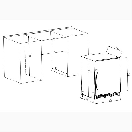 Cavin - Scandinavian Collection 40 SW-40B - Inbyggbar vinkyl 40 flaskor
