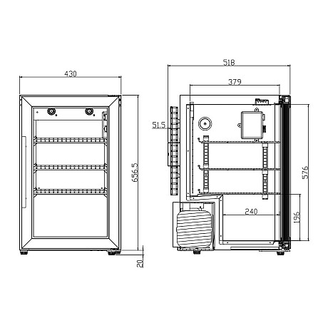 Cavin - Outdoor Collection 63 Stainless SW-63S - IPX4 ölkyl -1 till 10°C