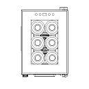 Cavin - Tundra Collection 6 TC-6B - Kompakt vinkyl för 6 flaskor