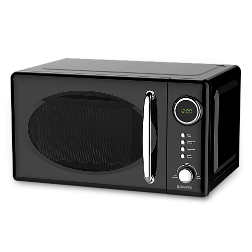 Champion fristående mikrovågsugn mw025 - svart - retrodesign, 20l 700w
