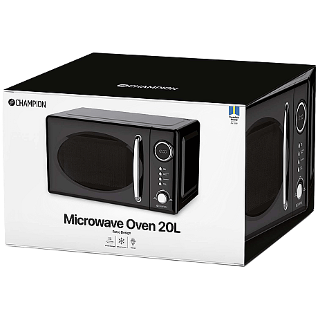 Champion - MW025 - Svart - Retrodesign, 20L 700W