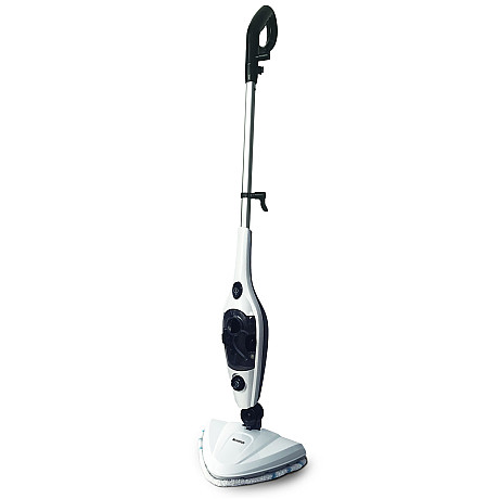 Champion - SM210 - Ångmopp, 10-in-1 med kraft 1500W, Vit/Svart - Vit, Tar bort 99,9 % av bakterier utan kemikalier