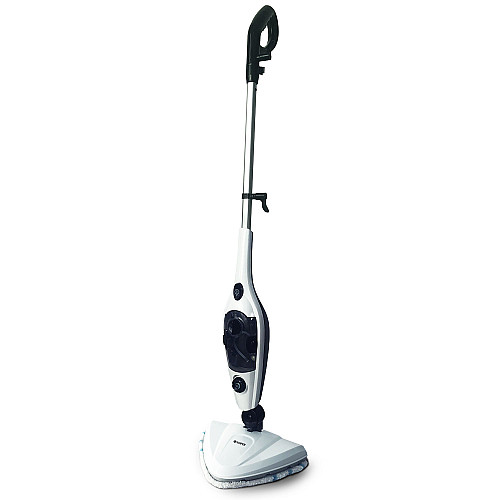 Champion ångtvätt sm210 - ångmopp, 10-in-1 med kraft 1500w, vit/svart - vit, tar bort 99,9 % av bakterier utan kemikalier