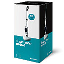 Champion - SM210 - Ångmopp, 10-in-1 med kraft 1500W, Vit/Svart - Vit, Tar bort 99,9 % av bakterier utan kemikalier