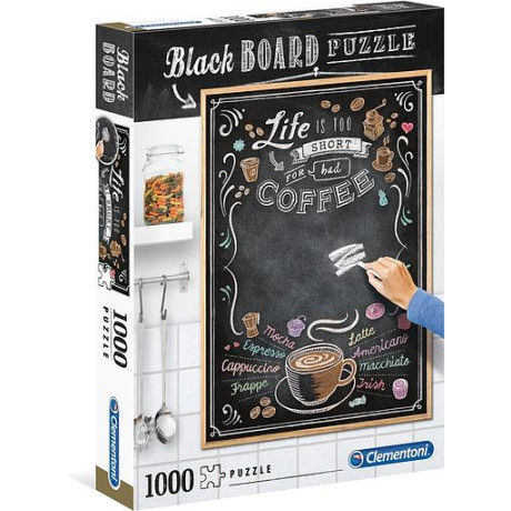 Clementoni - Blackboard Coffee pussel, 1000 bitar