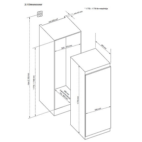 Cylinda - KI6377NEHE - Integrerad - Passar IKEA Metod