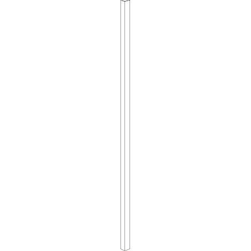 Cylinda - List till Kyl och Frys Sidolist S2/4 155 cm H/V. Vit