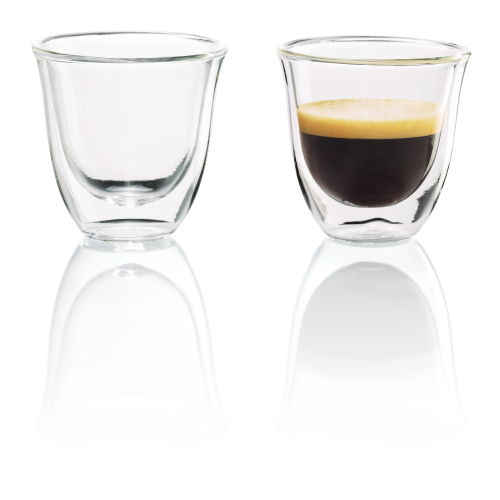 Delonghi tillbehör kaffe espresso glas 60ml, set 2-p
