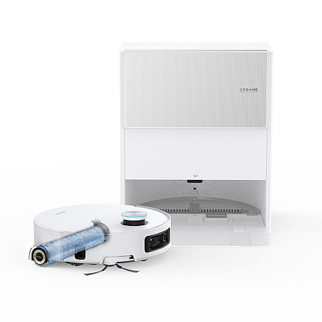 Dreame - Aqua10 Ultra Roller - Vit, Självtömmande basstation
