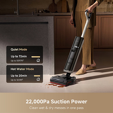 Dreame - H15 Pro Heat Våt och torrdammsugare- Svart, Stark sugeffekt