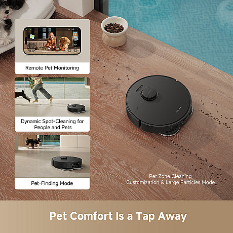 Dreame - L40 Ultra AE - Svart,  Automatisk tömning och mopptvätt