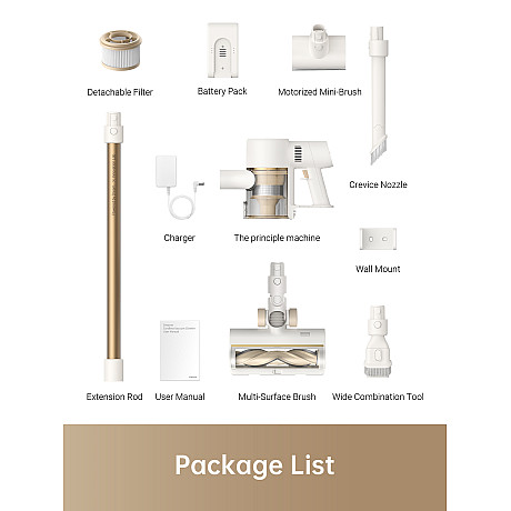 Dreame - R10 - Vit, 60 min- drifttid med LED belysning