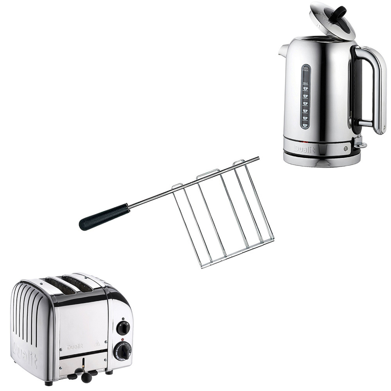 Dualit paket classic rostfri - br&ouml;drost  + vattenkokare + toastgaller