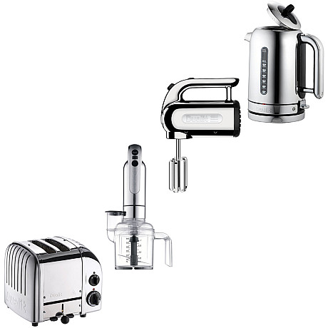 Dualit - Classic Rostfri - Brödrost, + Vattenkokare + Elvisp + Stavmixer Dualit - Classic Rostfri - Brödrost, + Vattenkokare + Elvisp + Stavmixer