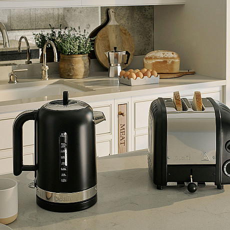Dualit - Classic Svart - Brödrost 2 skivor + Vattenkokare 1,7 L