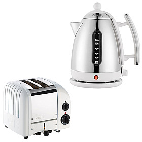 Paket Dualit - Classic Vit - Brödrost 2 skivor + Vattenkokare 1,5 L