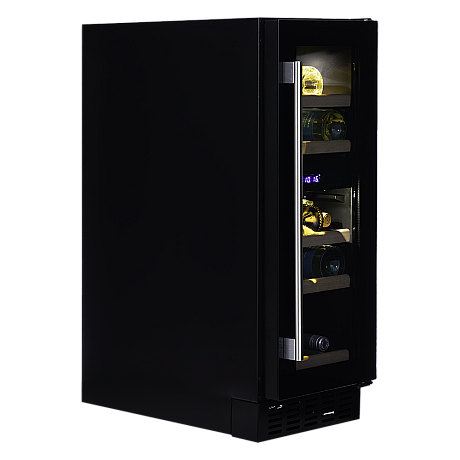 Dunavox - FLOW 17 - Dubbel zon, Underbänk, 17 flaskor, Svart