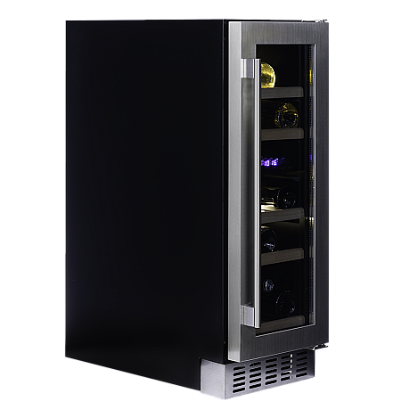 Dunavox - FLOW 17 - Dubbel zon, Underbänk, 17 flaskor, Rostfri