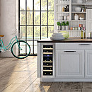 Dunavox - FLOW 17 - Dubbel zon, Underbänk, 17 flaskor, Rostfri