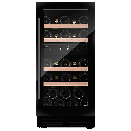 Dunavox - FLOW 32D - Dubbel zon, 32 flaskor, Svart