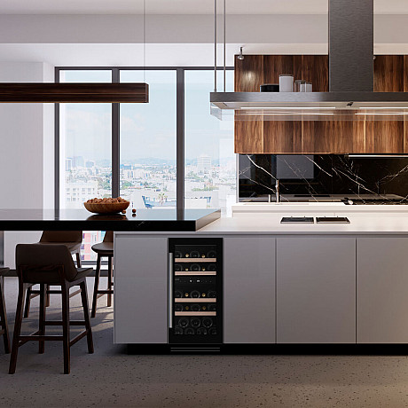 Dunavox - FLOW 32D - Dubbel zon, 32 flaskor, Svart