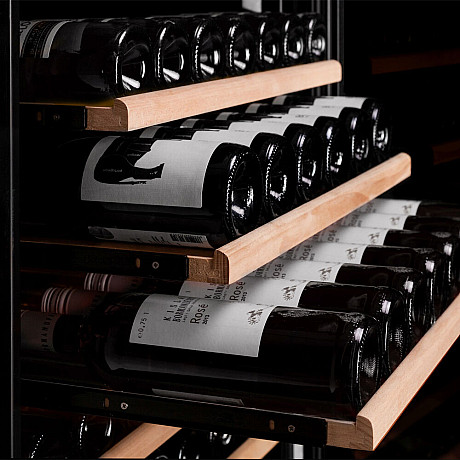 Dunavox - NOBLE 109 - Push2Open, Dubbel zon, 109 flaskor, Svart