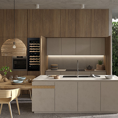 Dunavox - NOBLE 70 - Dubbel zon, 70 flaskor, Svart