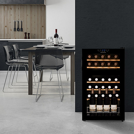 Dunavox - HOME 30 - Dubbel zon, 29 flaskor, Svart