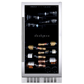 Vinkyl inbyggnad Dunavox - SERA 58 - För Champagne, Dubbel zon, 58 flaskor, Rostfri