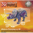 Educa - Triceratops 3D Creature Pussel 67 bitar