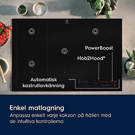 Electrolux - COP905B-HOB860BSC - PizzaExpert ugn & SaphirMatt 77 cm häll