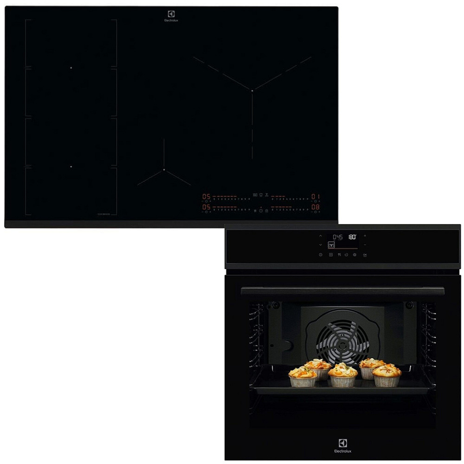 Electrolux paket ugn och h&auml;ll copp22b-hob860bsc - steambake ugn & saphirmatt 77 cm h&auml;ll