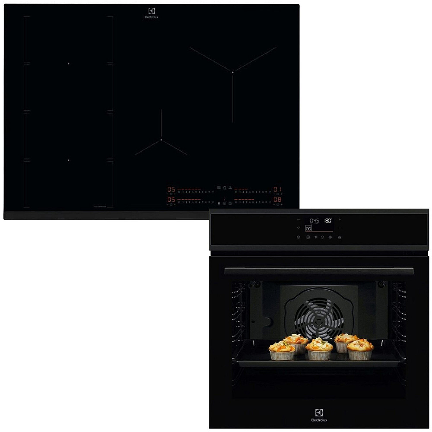Electrolux paket ugn och h&auml;ll copp22b-hox860mf - steambake ugn & powerslide h&auml;ll med 78 cm bredd