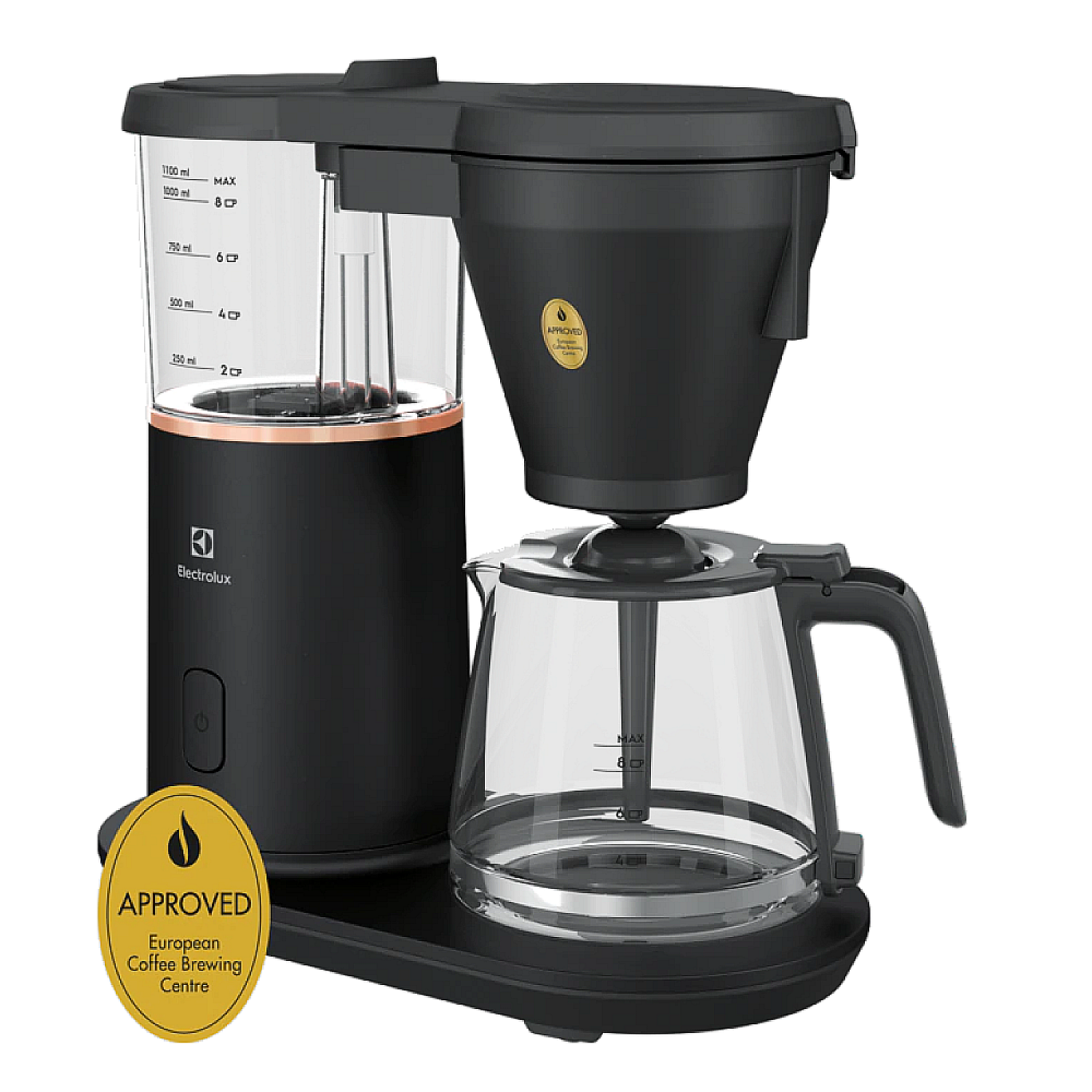 Electrolux kaffebryggare e7cm1-2gb - explore 7,  granite black och koppar