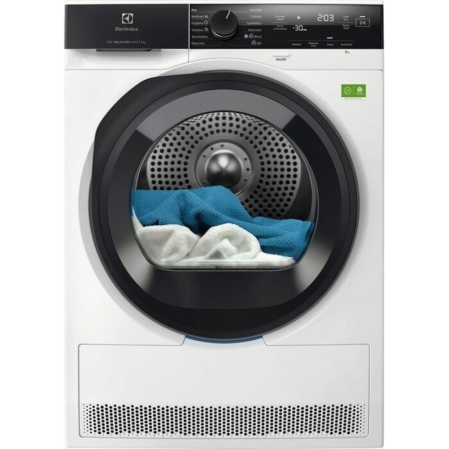 Electrolux värmepumpstorktumlare edi7h2e95e - värmepumpsteknik & hygienprogram