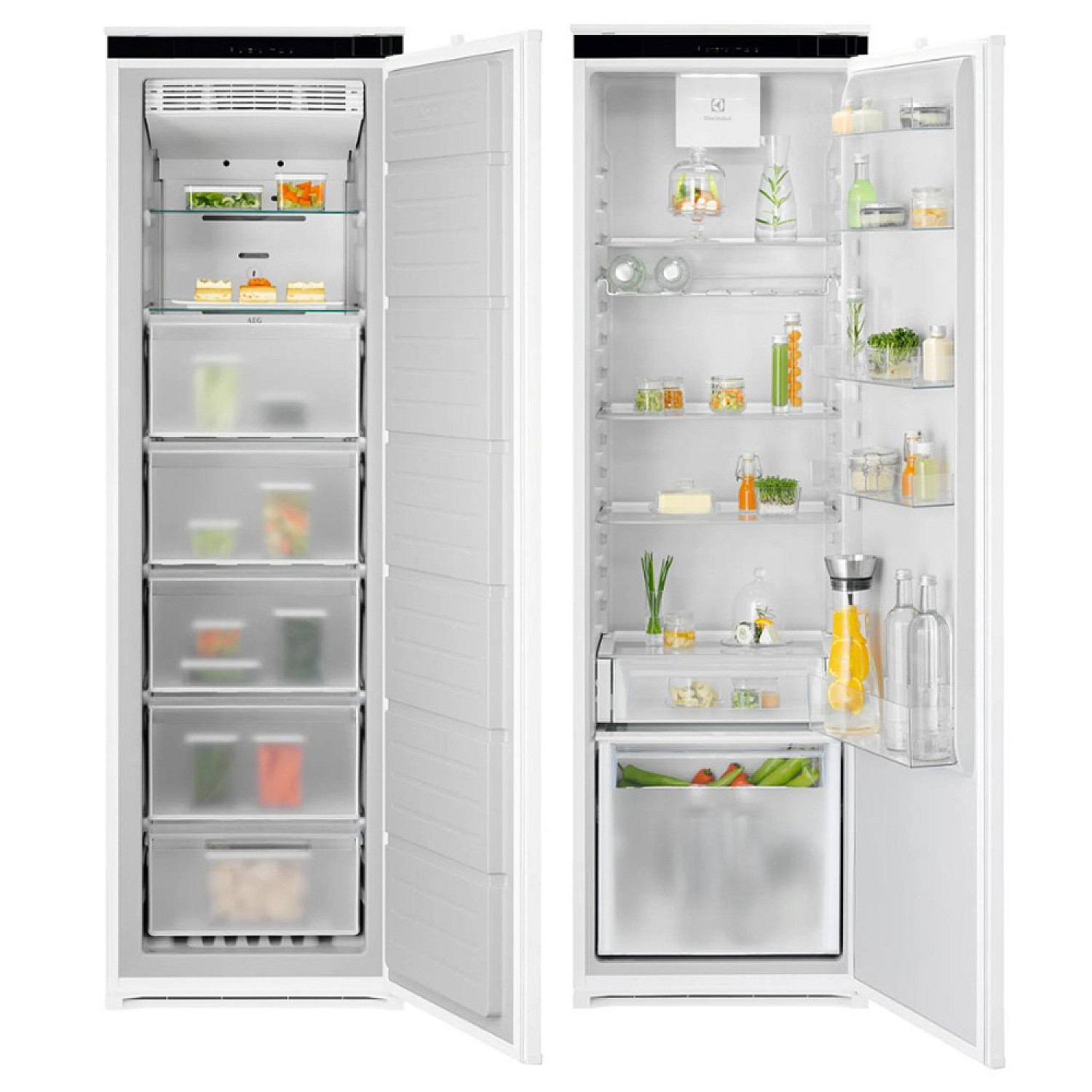 Electrolux paket kyl och frys era7dd18s-eua7ne18s - integrerad f&ouml;r glidskenor d&ouml;rrmontering