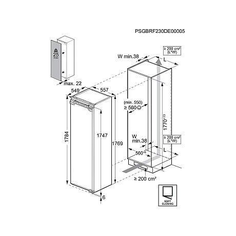 Electrolux - EUA7NE18C 700 - Integrerad, NoFrost & Snabbinfrysning