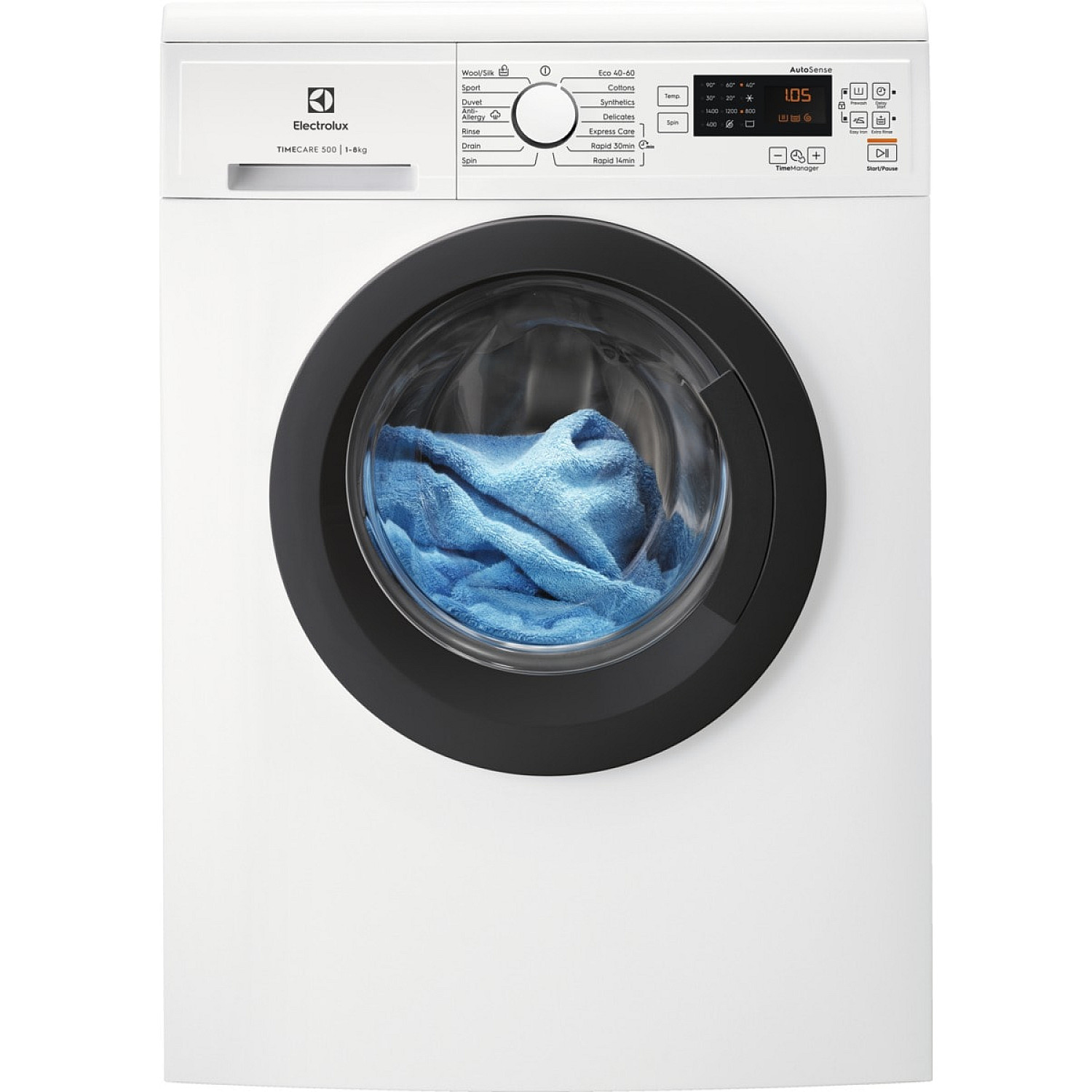 Electrolux frontmatad tvättmaskin ew2f3148p1 timecare 8 kg